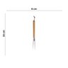 Garfo para Churrasco Aço Inox e Cabo Bambu 38 Cm Lyor - 2