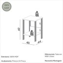 Ver imagem 4 de Mesa de Canto Industrial Freijó/preto - Dalla Costa