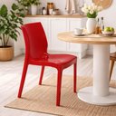 Ver imagem 6 de Kit 4 Cadeiras Plásticas Tramontina Vermelho Sala Cozinha Summa Alice Área Gourmet
