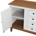 Ver imagem 6 de Conjunto Guarda-roupa Rústico 4 P e 2 G e Cômoda 4 G + 1 P de Madeira Maciça e Mdf Branco