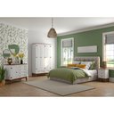 Ver imagem 4 de Conjunto Guarda-roupa Rústico 4 P e 2 G e Cômoda 4 G + 1 P de Madeira Maciça e Mdf Branco