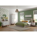 Ver imagem 3 de Conjunto Guarda-roupa Rústico 4 P e 2 G e Cômoda 4 G + 1 P de Madeira Maciça e Mdf Branco