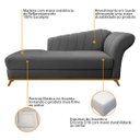 Ver imagem 6 de Kit Diva Recamier Vanessa 185cm Lado Esquerdo e 02 Poltronas Laura Suede - Amarena Móveis