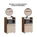 Ver imagem 5 de Balcão Multiuso para Cozinha Micro-Ondas 2 Portas Taiane Savana/Off White