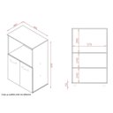 Ver imagem 4 de Balcão Multiuso para Cozinha Micro-Ondas 2 Portas Taiane Savana/Off White