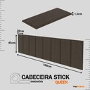 Ver imagem 3 de Cabeceira Modular Estofada Adesiva Autocolante Queen 1,60 - Marrom