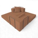 Ver imagem 5 de Sofá Cama Mold 2 Lugares Retrátil 190cm Terracota Linho Loja Sheep