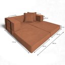 Ver imagem 2 de Sofá Cama Mold 2 Lugares Retrátil 190cm Terracota Linho Loja Sheep