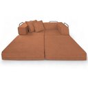 Ver imagem 7 de Sofá Cama Mold 2 Lugares Retrátil 190cm Terracota Linho Loja Sheep