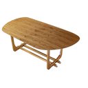 Ver imagem 5 de Conjunto Sala de Jantar 6 Lugares Alice Mesa e Cadeiras Organicas Madeira Maciça Linho Cinza Prata