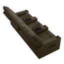 Ver imagem 2 de Poltrona do Papai Reclinável Cinema 3 Lugares Manual Baú Usb Haifa F05 Veludo Capuccino - Lyam