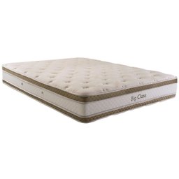 Cama Box Baú Casal com Colchão Herval Big Class Molas Conforclass 138x188x75cm Ms:courino Branco - 2 Cama Box Baú Casal com Colchão Herval Big Class Molas Conforclass 138x188x75cm Ms:courino Branco - 2
