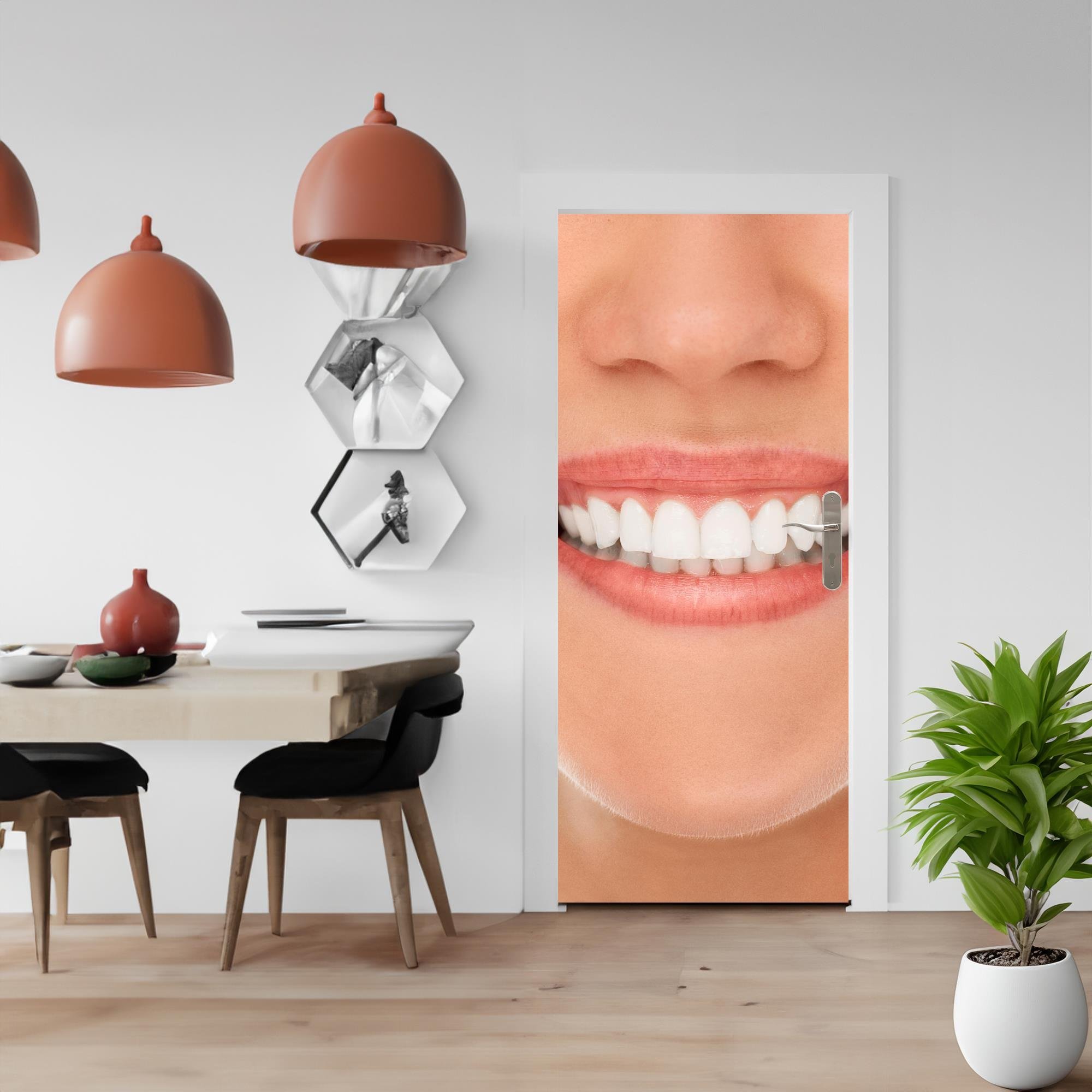 Adesivo Decorativo Porta Consultório Dentista Sorriso - 4