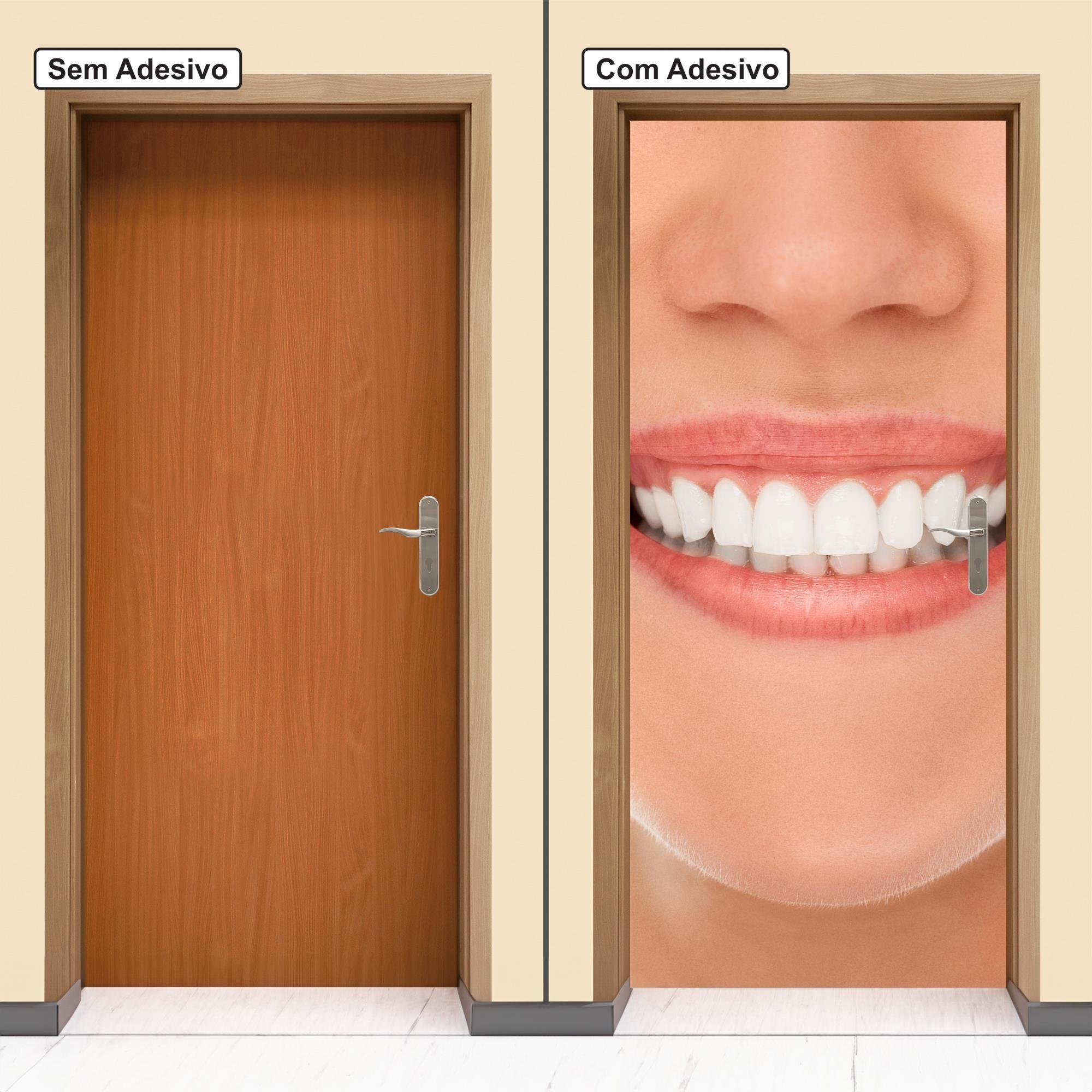 Adesivo Decorativo Porta Consultório Dentista Sorriso - 2