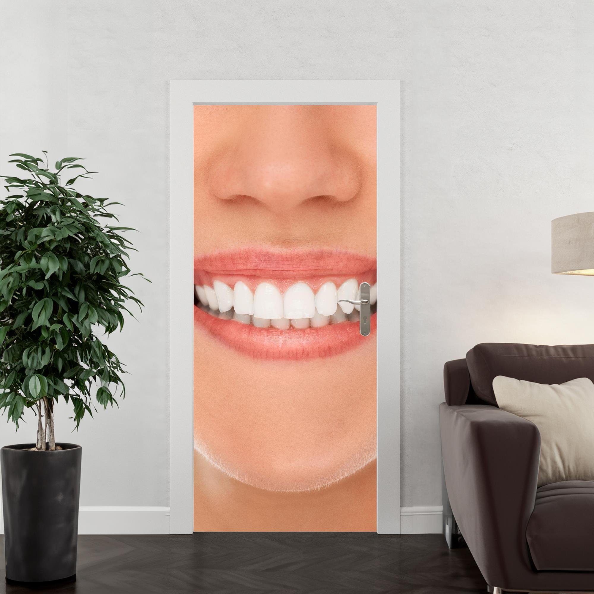 Adesivo Decorativo Porta Consultório Dentista Sorriso - 3