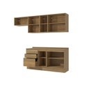Ver imagem 4 de Armário de Cozinha Completa 100% Mdf 260cm Nogueira Celeste Kappesberg