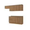 Ver imagem 2 de Armário de Cozinha Completa 100% Mdf 260cm Nogueira Celeste Kappesberg