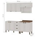 Ver imagem 5 de Cozinha Completa Illuminata 8 Portas 3 Gavetas MDF 200cm Branco Genialflex Móveis