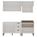 Ver imagem 3 de Cozinha Completa Illuminata 8 Portas 3 Gavetas MDF 200cm Branco Genialflex Móveis