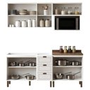 Ver imagem 4 de Cozinha Completa Illuminata 8 Portas 3 Gavetas MDF 200cm Branco Genialflex Móveis