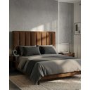 Ver imagem 5 de Cabeceira Luzzi Decor para Cama Box Viúva Tamanho 1.28 -suede Marrom