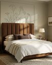 Ver imagem 4 de Cabeceira Luzzi Decor para Cama Box Viúva Tamanho 1.28 -suede Marrom