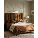Ver imagem 2 de Cabeceira Luzzi Decor para Cama Box Viúva Tamanho 1.28 -suede Marrom