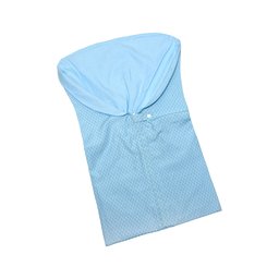 Porta Bebê Saco de Dormir Percal e Tricoline com Zíper Azul Coleção Hipopótamo Provençal - 1 Porta Bebê Saco de Dormir Percal e Tricoline com Zíper Azul Coleção Hipopótamo Provençal - 1
