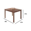 Ver imagem 5 de Conjunto de Mesa com 4 Cadeiras em Madeira Maciça Cor Chocolate
