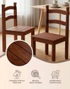 Ver mais imagens de Conjunto de Mesa com 4 Cadeiras em Madeira Maciça Cor Chocolate