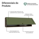 Ver imagem 3 de Armário Aéreo 100 Cm 1 Porta Basculante Rustic/verde Vik Madesa