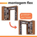 Ver imagem 4 de Guarda Roupas Modulado Closet de Canto Quarto Completo 7 Portas Espaço Cama Solteiro 0,88m Madrid