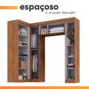 Ver mais imagens de Guarda Roupas Modulado Closet de Canto Quarto Completo 7 Portas Espaço Cama Solteiro 0,88m Madrid