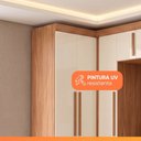 Ver imagem 6 de Guarda Roupas Modulado Closet de Canto Quarto Completo 7 Portas Espaço Cama Solteiro 0,88m Madrid
