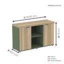 Ver imagem 3 de Armário para Escritório com 2 Portas com Chave 121,5cm PE40 Branco