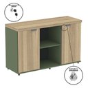 Ver mais imagens de Armário para Escritório com 2 Portas com Chave 121,5cm PE40 Branco
