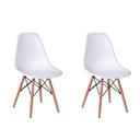 Ver imagem 1 de Conjunto 2 Cadeiras Eiffel Base Madeira – Branco