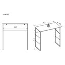 Ver imagem 5 de Mesa para Escritório Estilo Industrial Linha Fabrick 90cm Marrom e Preto