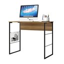 Ver imagem 2 de Mesa para Escritório Estilo Industrial Linha Fabrick 90cm Marrom e Preto