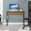 Ver imagem 3 de Mesa para Escritório Estilo Industrial Linha Fabrick 90cm Marrom e Preto