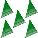 Ver imagem 1 de Kit 5 Vassouras de Plástico Jardim Grama Rastelo sem Cabo Fs