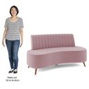 Ver imagem 5 de Sofá 2 Lugares para Sala Living 160cm Pés Palito Tamar K04 Veludo Rosê - Mpozenato