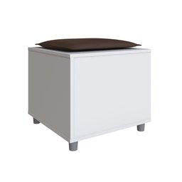 Mesa Lateral com Nicho para Pet Almofada em Corino  - 4