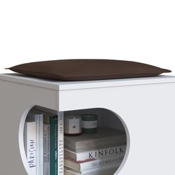 Mesa Lateral com Nicho para Pet Almofada em Corino  - 6