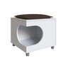 Mesa Lateral com Nicho para Pet Almofada em Corino  - 7