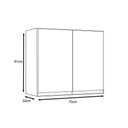 Ver imagem 2 de Armário Aéreo Karen 70 Cm Com 2 Portas Malbec Avelã