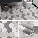 Ver imagem 2 de Adesivo Vinilico Lavavel para Piso Texturizado Hexágono Cinza