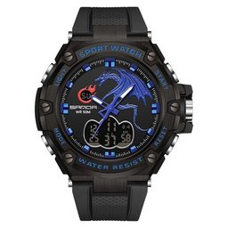 Relógio Sanda Esportes Militar Cronômetro Display Duplo M50 - 3