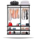 Ver imagem 1 de Guarda Roupa closet aramado sem portas CLR285 - 1,60m Smart Black