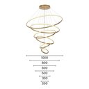 Ver imagem 2 de Lustre Pendente Astraled Skylight Pl-9850 Dourado Led Bivolt Dourado Pl-9850